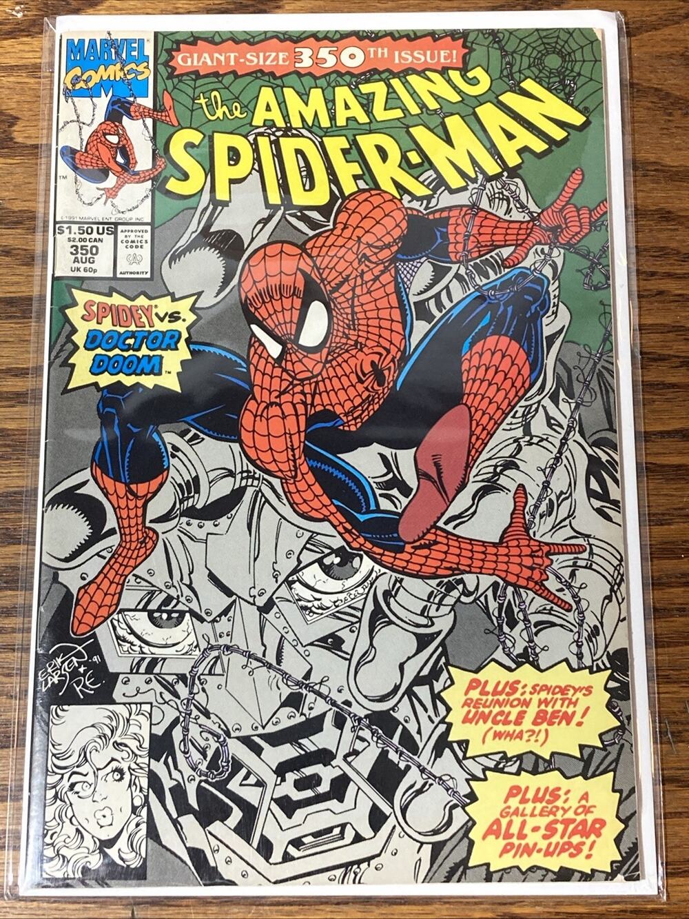 AMAZING SPIDER-MAN #350 vs Doctor Doom aug 1991